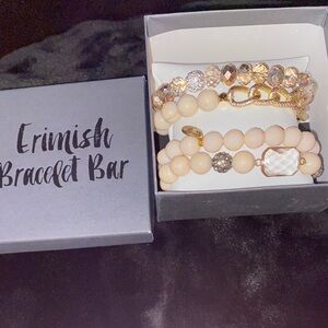 Erimish Gold and Beige Bracelet Collection